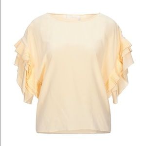 Chloé ruffled silk blouse Size 34 New With Tag